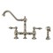 Whitehaus Bridge Faucet W/ Long Traditional Swivel Spout, Lvr Handles And Brass S WHKBTLV3-9201-NT-PN - alternate 1